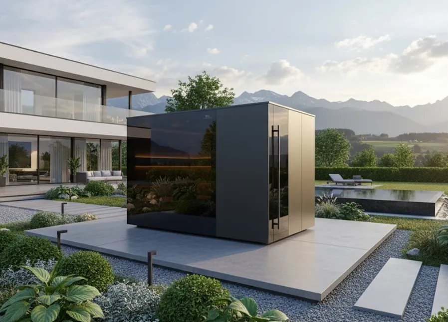 Gartensauna St. GALLEN XL Prestige Elegance Deluxe-DS