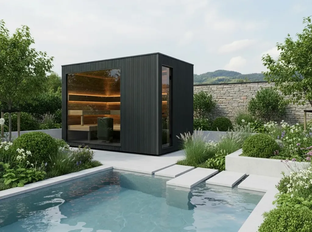 Gartensauna St. GALLEN XL Pure Elegance   Deluxe-8