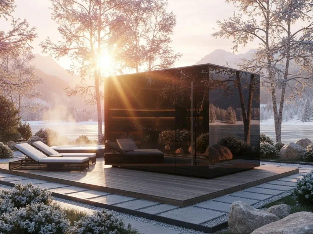 Gartensauna St. GALLEN XL Prestige Panorama Lounge-DS